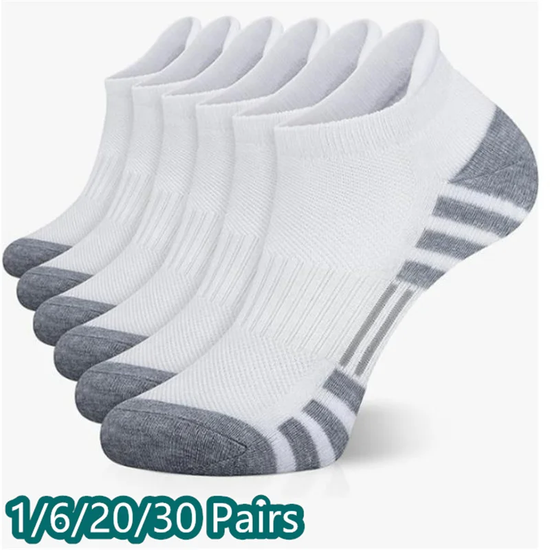 

Ankle Athletic Running Socks Cushioned Cotton Breathable Low Cut Sports Tab Socks For Men And Women 1/6/20/30 Pairs