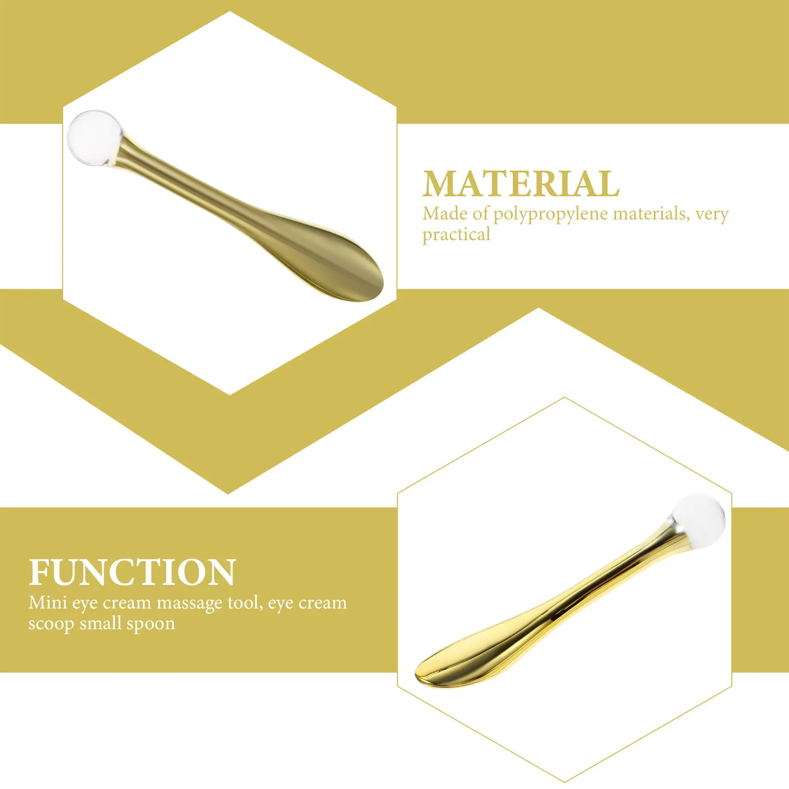 5Pcs Zinc Alloy Eye Cream Spoon Professional Massage Tool Portable Eye Applicator Facial Care Accessory for Daily Use Household