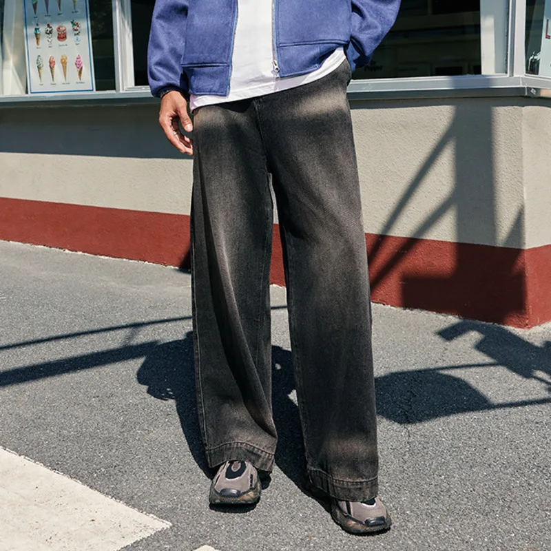 

Мужская одежда, джинсы в уличном стиле, новинка 2025 года, модные свободные джинсовые брюки, мужские прямые джинсы, весна-лето, повседневные брюки 1DTR