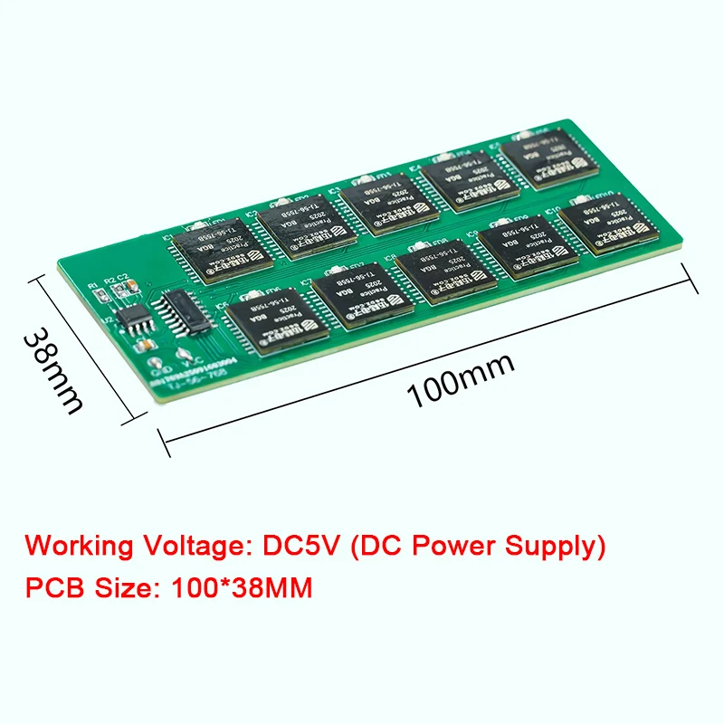 BGA Chip Soldering Practice Board Kit SMT Repair Decimal Running Light DIY Loose Parts