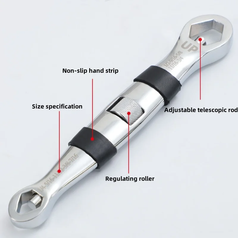

Universal Wrench 23 In 1 Wrench Set Ratchet Adjustable 7-19 Mm Wrench Universal Open End Flexible Multifunctional
