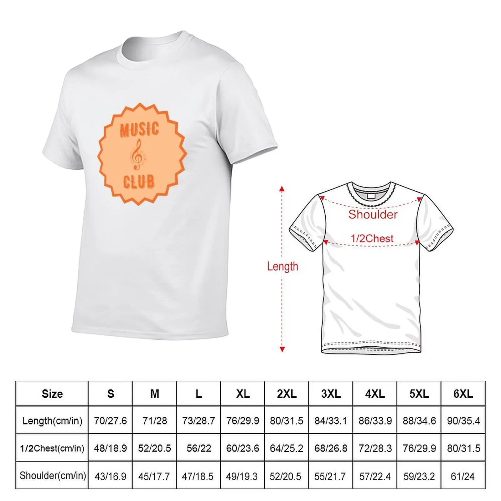 Music Club No.2 T-Shirt t shirt man cotton cotton t shirt pack man t shirts graphic T-shirt