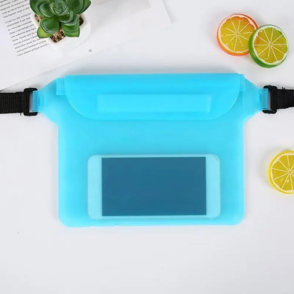 

Thicken Waterproof Phone Bag Folding Transparent Waist Waterproof Bag PVC Portable Swimming Storage Bag Boating