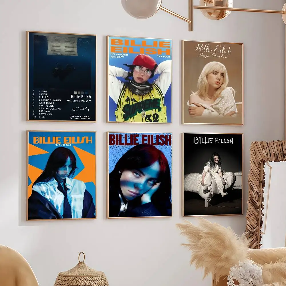 Pósteres vintage de Hit Me Hard and Soft B-BillieS, decoraciones para dormitorios, murales de pared para dormitorio y sala de estar, recuerdos