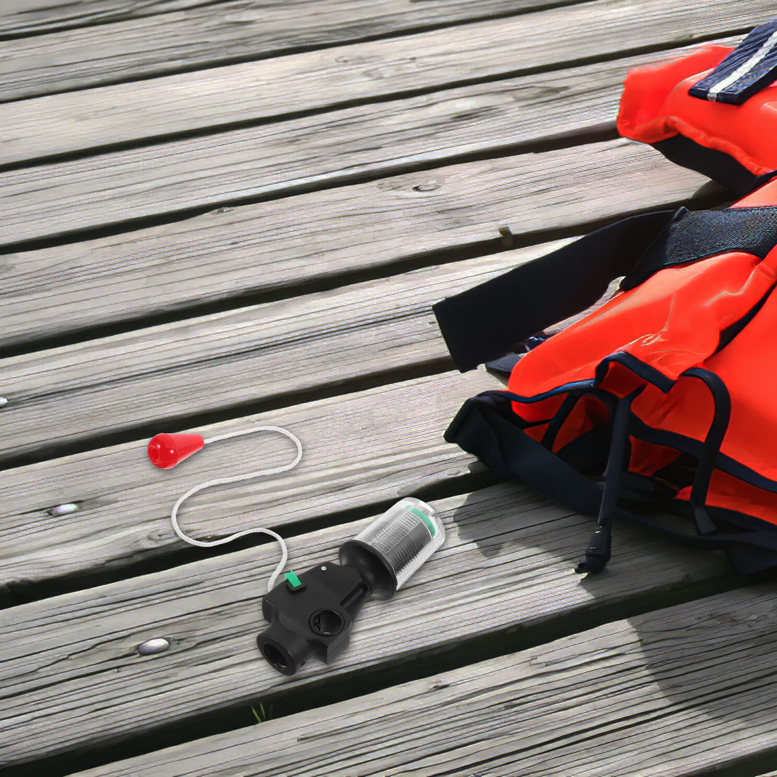 

Lightweight Portable Life Vests Inflator Device Automatic Inflation Accessory For Inflatable Life Jackets Durable Plastic Design