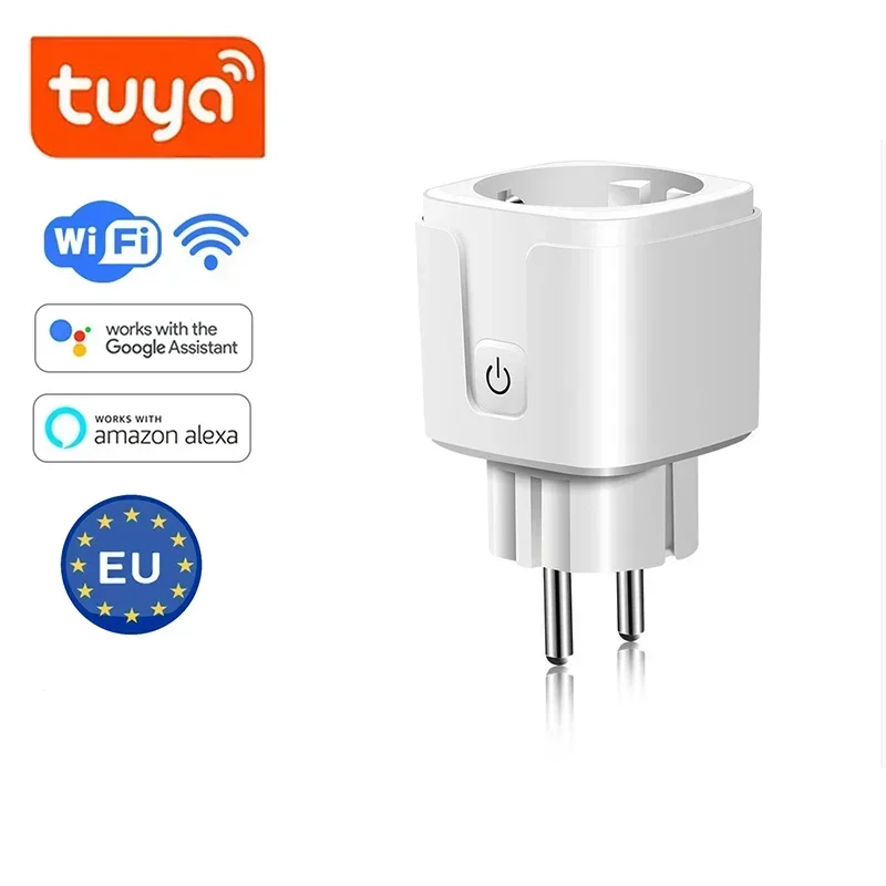 16A,20A Smart Plug WiFi Socket EU Power Monitoring Timing Function Works with Alexa, Google Home, Alice, Smart Life Home