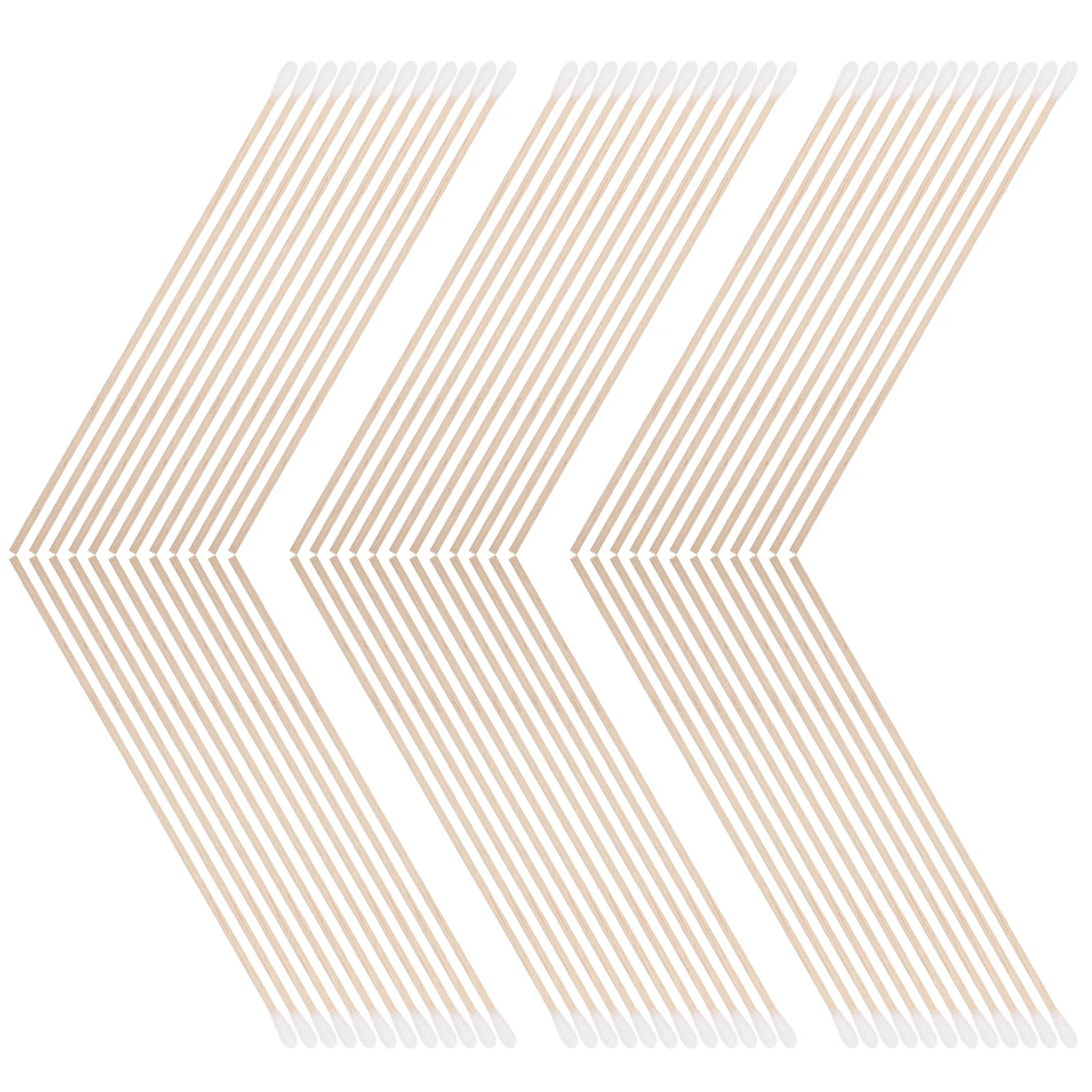 100 Uds hisopos de algodón sin polvo mango de madera largo limpieza de orejas de algodón suave eliminación de maquillaje brotes médicos hisopos