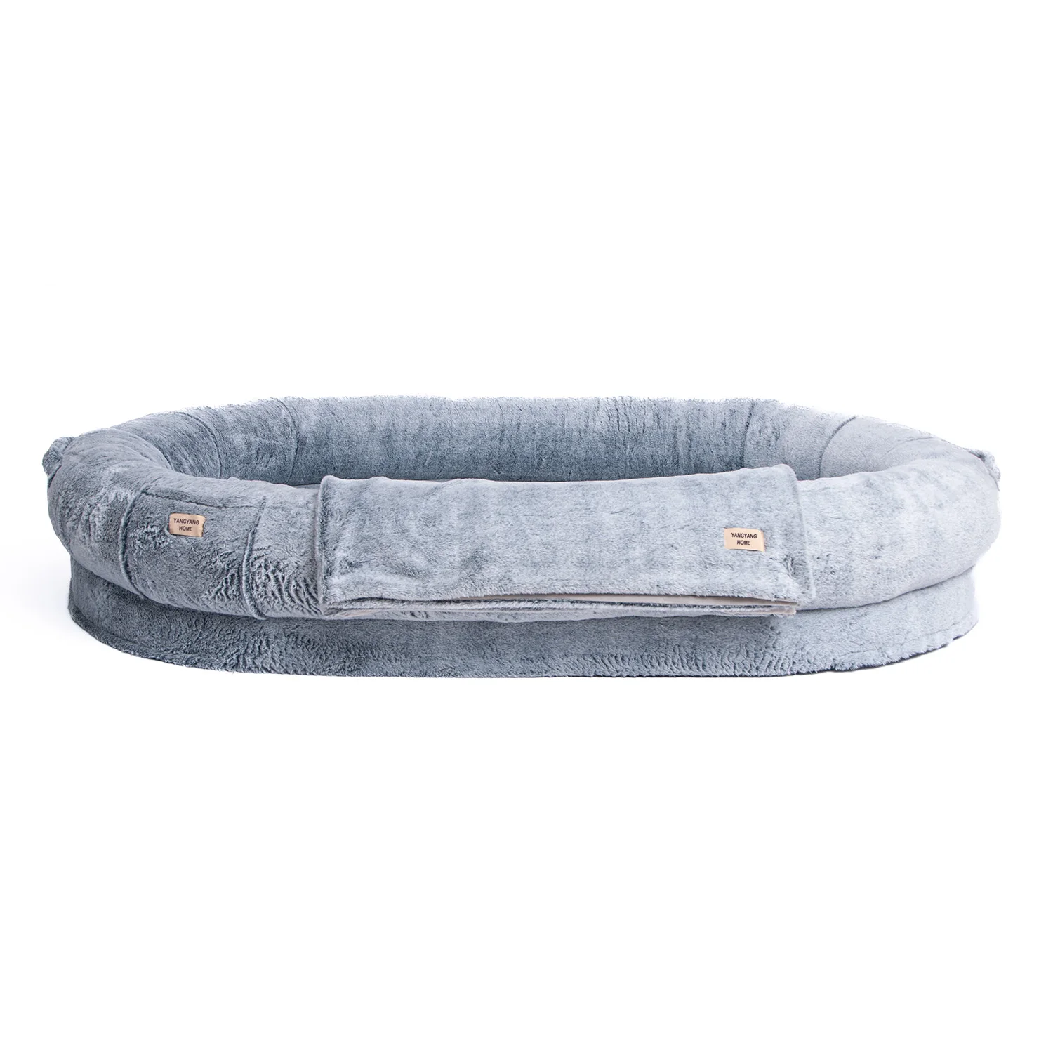 New Luxury High Quality Hot Sales Washable Sleep Tight Ultra Large Giant Solid Plush Human Dog Bed
