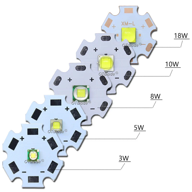 10pcs 3W 5W 10W 18W High Power LED 3535 XPE 5050 XML2 XHP50 T6 3V 6V Cold White bead Lamp DIY for Flashlight Bicycle car Torch