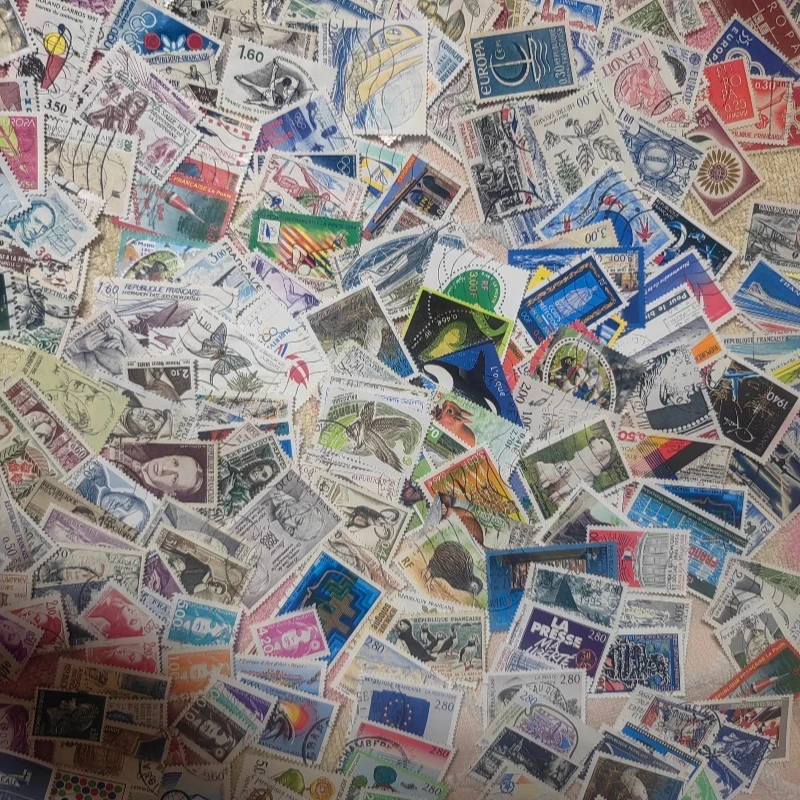 400 Different Real Used French Stamps Postage Post Stamps Collection Stationery Crafts Postage Stamps For Scrapbooking Material