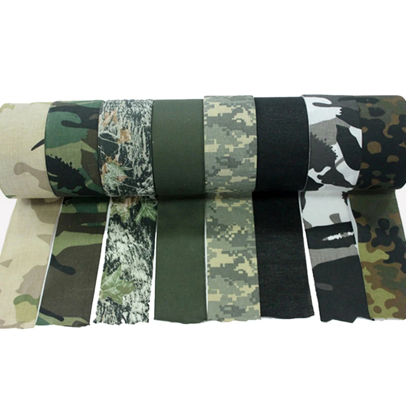 5Meters Self Adhesive Camo Tape Camouflage Tape Wrap Stretch Bandage For Outdoor Camping Hunting Stealth 1.96in x 5.5yards
