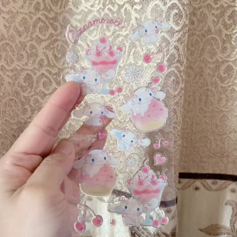 الكرتون Hangyodon ثلاثية الأبعاد الإغاثة ملصق لطيف الوردي سينامورول ملصق طالب اليدوية القرطاسية مرآة الديكور فتاة مكافأة هدية #4