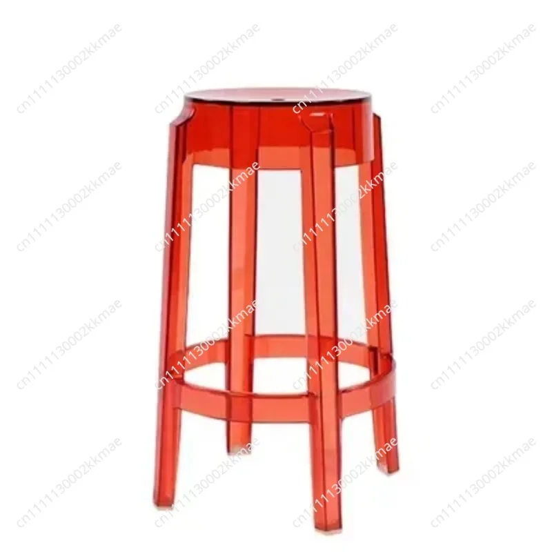 Chic Transparent Acrylic Bar Stool Modern Fashion High Seat Simple Plastic Bar Stool Design