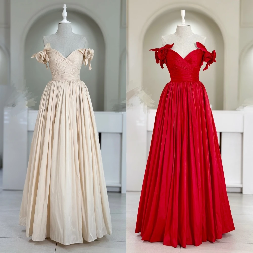 Sukienka wieczorowa na zamówienie, urocza, plisowana, z odkrytymi ramionami, o kroju litery A, długa, szyta na miarę, na specjalną okazję, na studniówkę, wykwintna suknia na przyjęcie.