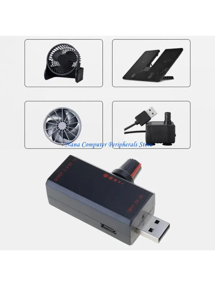 

F68C USB -регулятор вентилятора с коммутатором USB -вентиляционного вентилятора бесстрастного контроллера скорости для