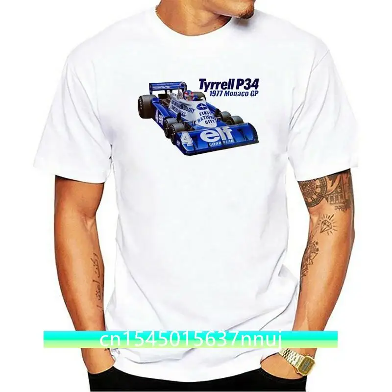 Tyrrell P34 Grand Prix Car Coaster Racing Sport Design T Shirt Unisex White(1)