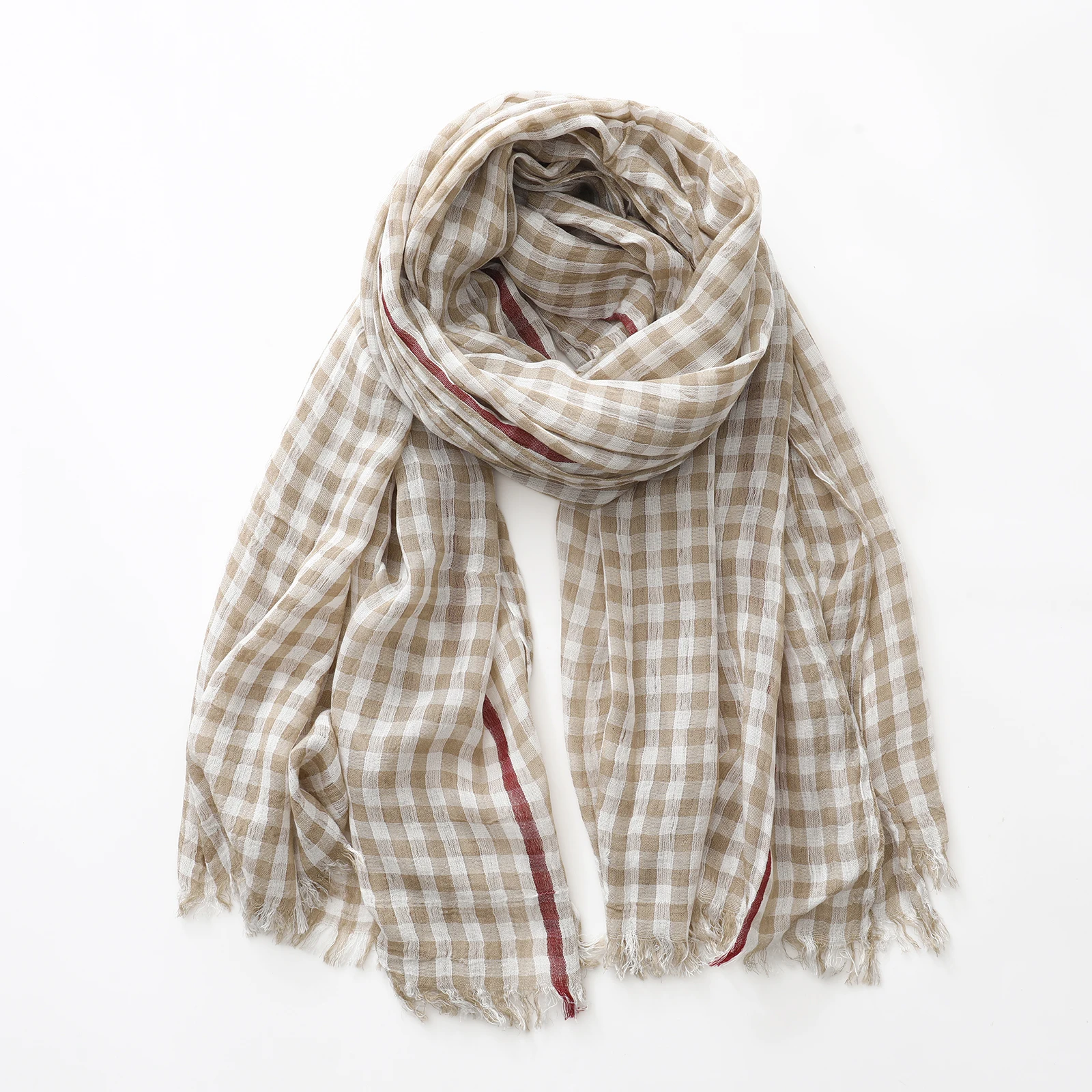 Cotton Linen Plaid Fashion Women Scarf Autumn Winter Warm Neckerchief Pashmina Casual Male Accessories Tassel Bufandas Shawls