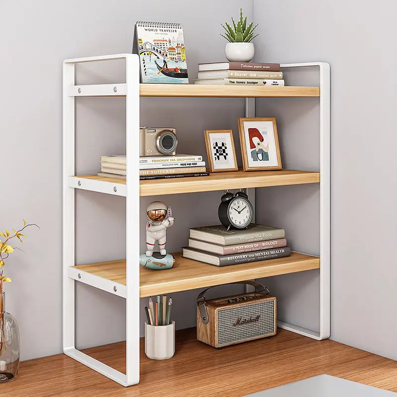 Desktop bookshelf storage rack, multi-layer simple office desk  modern minimalist student