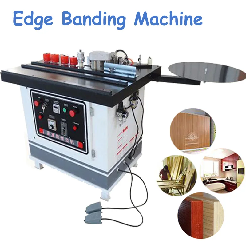 Wood Edge Banding Machine Manual Use of Car for the Curve and Straight Wood Double Sided Glue Edge Banding Machine FC1001S