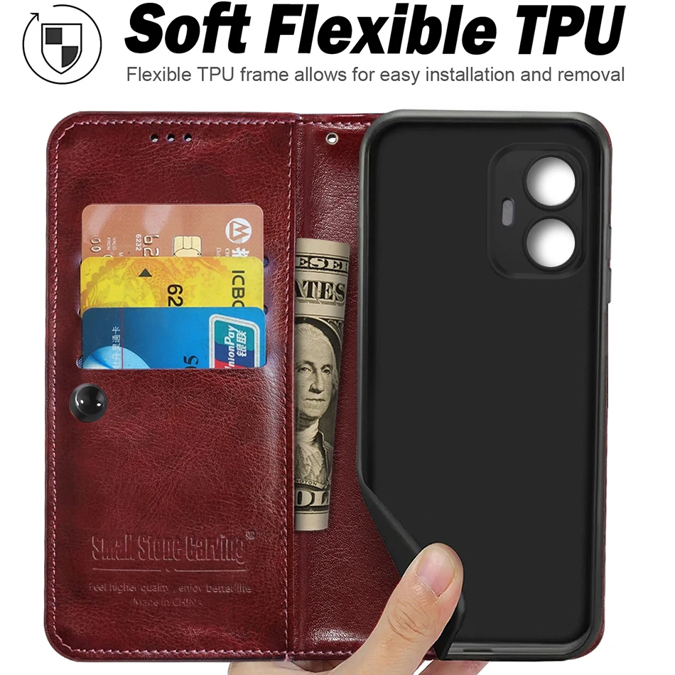 чехол на Realme C55 Case Luxury Leather Wallet Phone Cover Carcasa Para Realmi C55 Funda Movil Coque RealmeC55 C 55 Mujer Hoesje