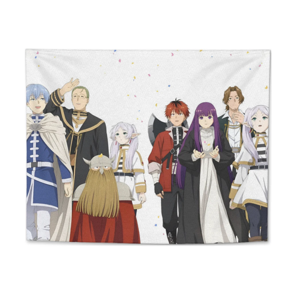 Frieren: Beyond Journey's End Tapestry Room Decor Aesthetic Meme Tapestries Home Banners