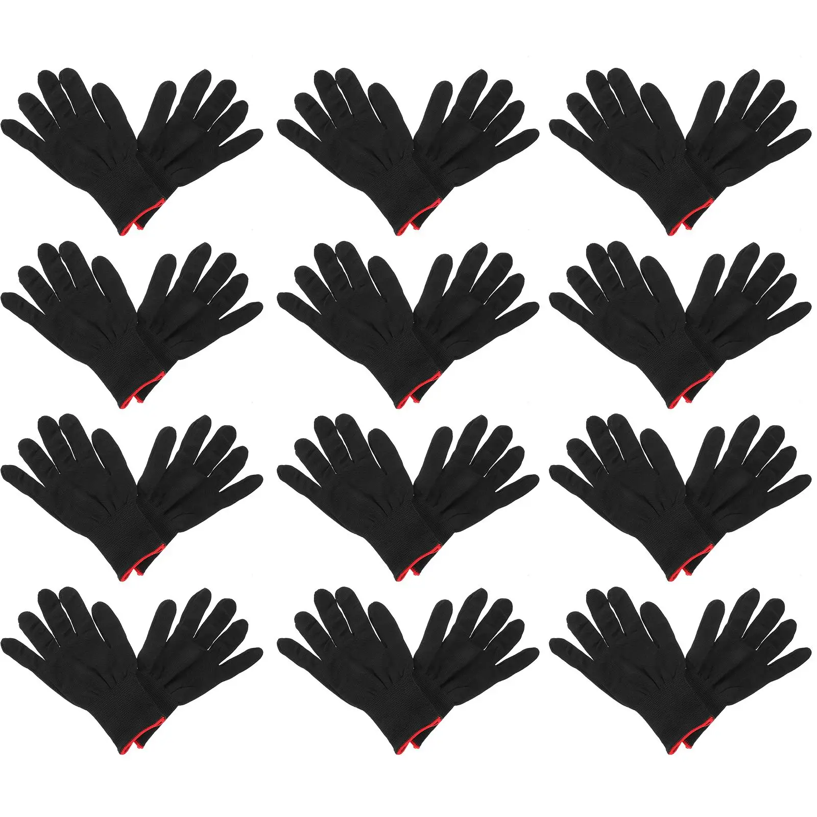 

12 Pairs Anti Static Gloves Polyester Material Non Slip Knitted Work Gloves Protective Lab Electronic Assembly XL Size