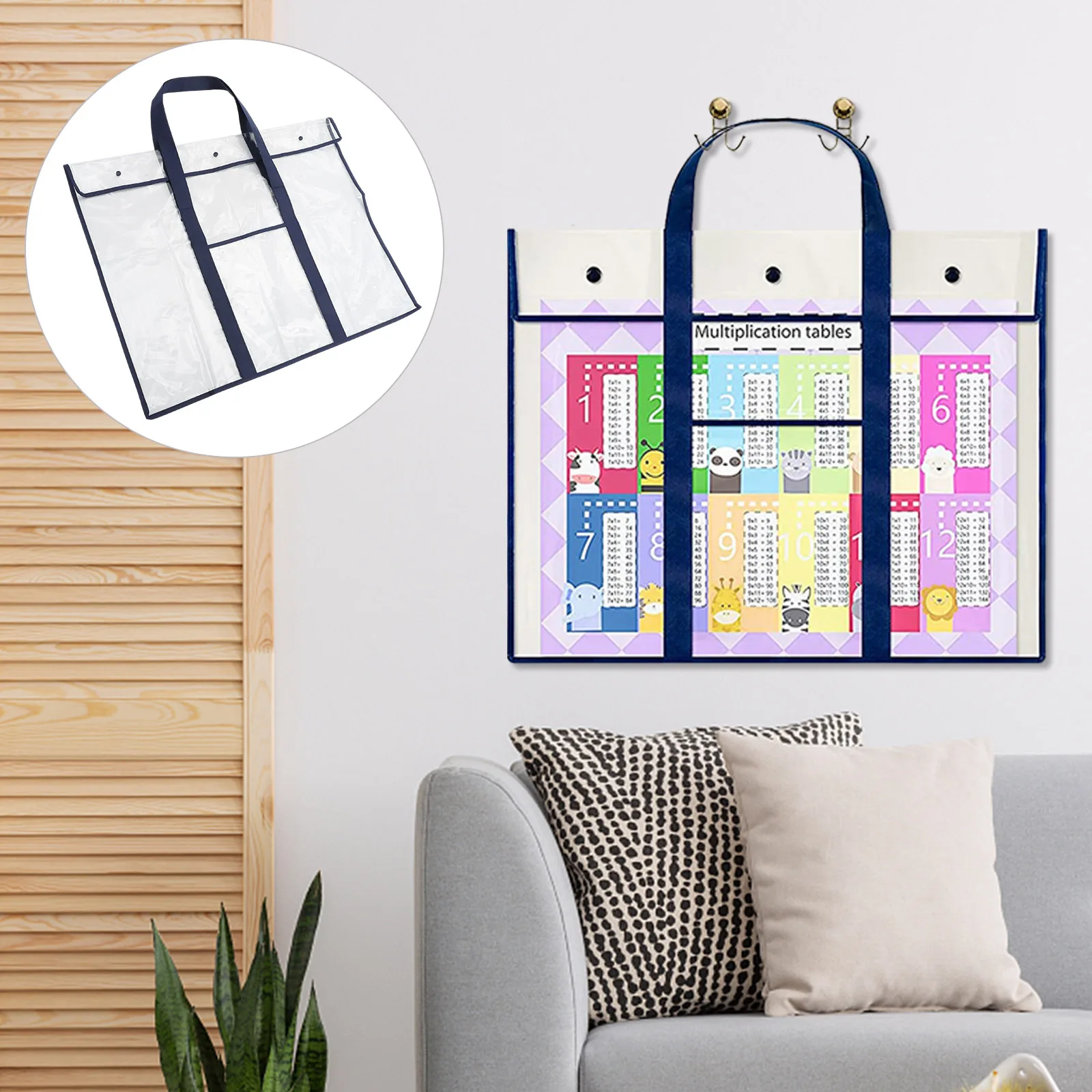 

Black Large Pvc Transparent Art Supply Bag Drawing Board Carrier Poster Storage Bag Organizer For Painting Tools