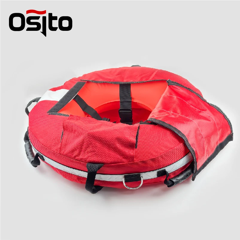 Dive Flag Buoy 70cm Inflatable Diving Float 1680D Nylon TPU Composite with Dump Valve D-Rings Reflective Markers Spearfishing