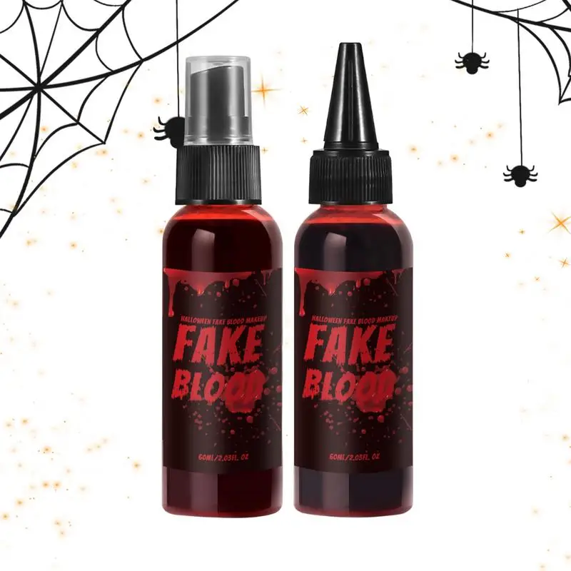 Halloween Realistic Blood Set Fake Blood Makeup Halloween Realistic Stage Blood Costume Blood Sticky Halloween Fake Blood Props