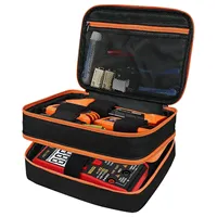 Electrical Tester Case Portable Circuit Tester Storage Bag with Multiple Pockets Double Layer Outlet Repair Tool ET310 AC Circui