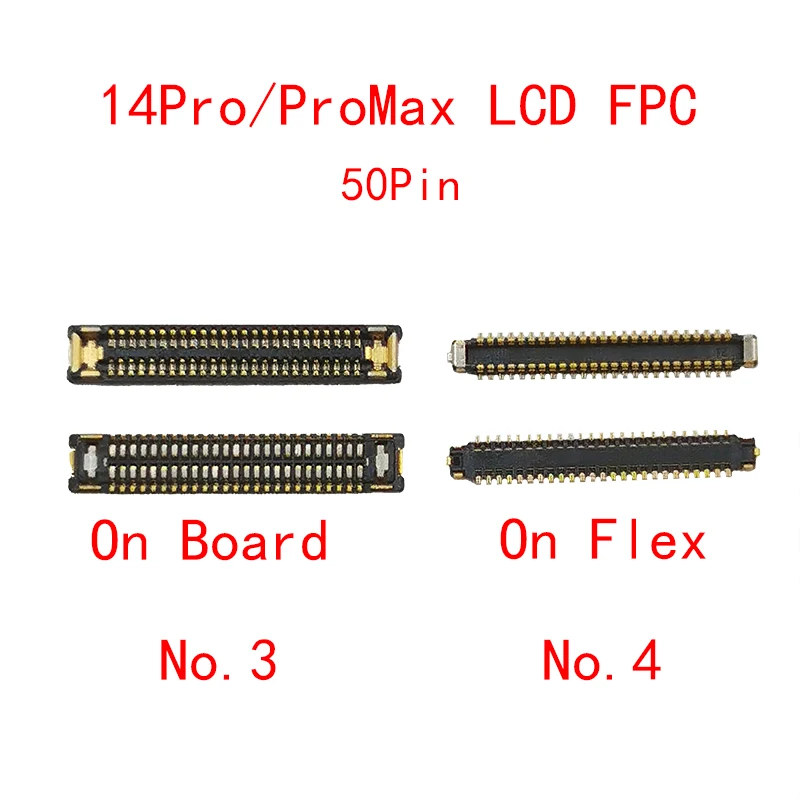 5-10Pcs LCD Display FPC Connector On Motherboard For iPhone 14 Pro Max Plus 14Promax 14Pro 14Plus Touch Screen On Flex