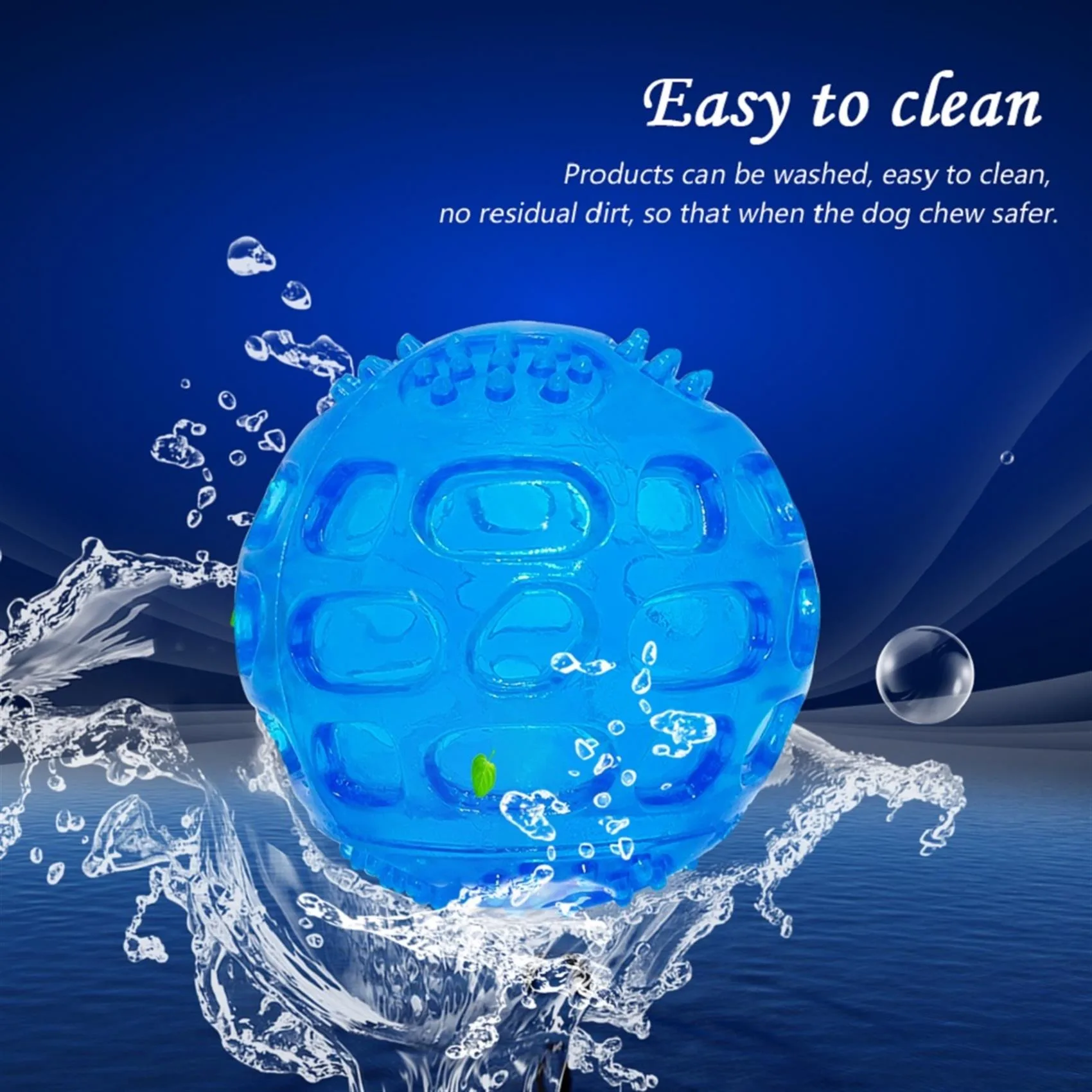 Pet Dog Chew Toy Ball Waterproof Squeak Sound Toys Bite Resistant Teeth Balls for Dogs Training Tooth Cleaning Interactive Toys