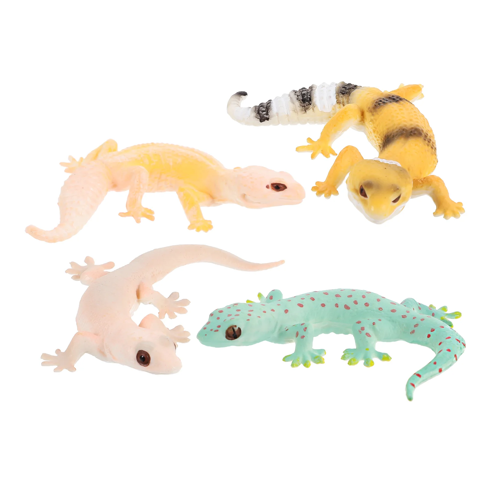 

4 Pcs Animal Model Gecko Decoration Realistic Figurine Mini Toys Solid Simulation Plastic Child B