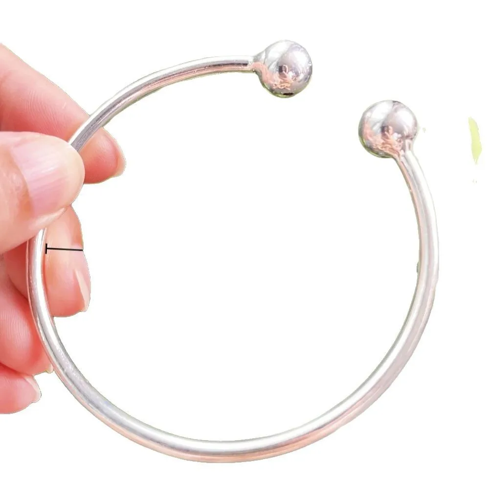 Silver Multi Layer Bead Wrap Bangle Adjustable Twisted Metal Cuff Bracelet Bohemian Stackable Jewelry For Women