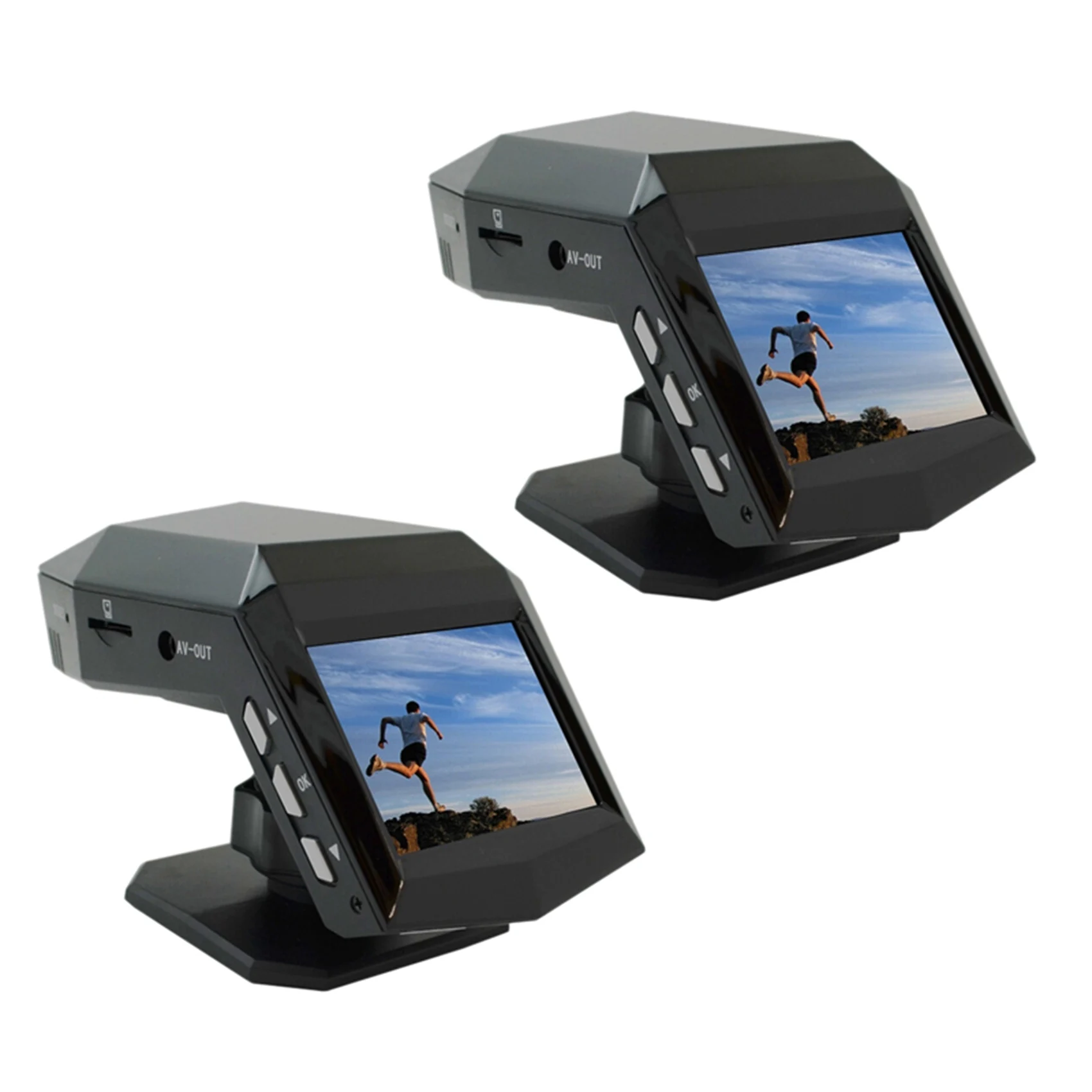 A60E-2X New 1080P Full HD Dash Cam Car Video Driving Recorder With Center Console LCD Car DVR Video Recorder Parking Monitor
