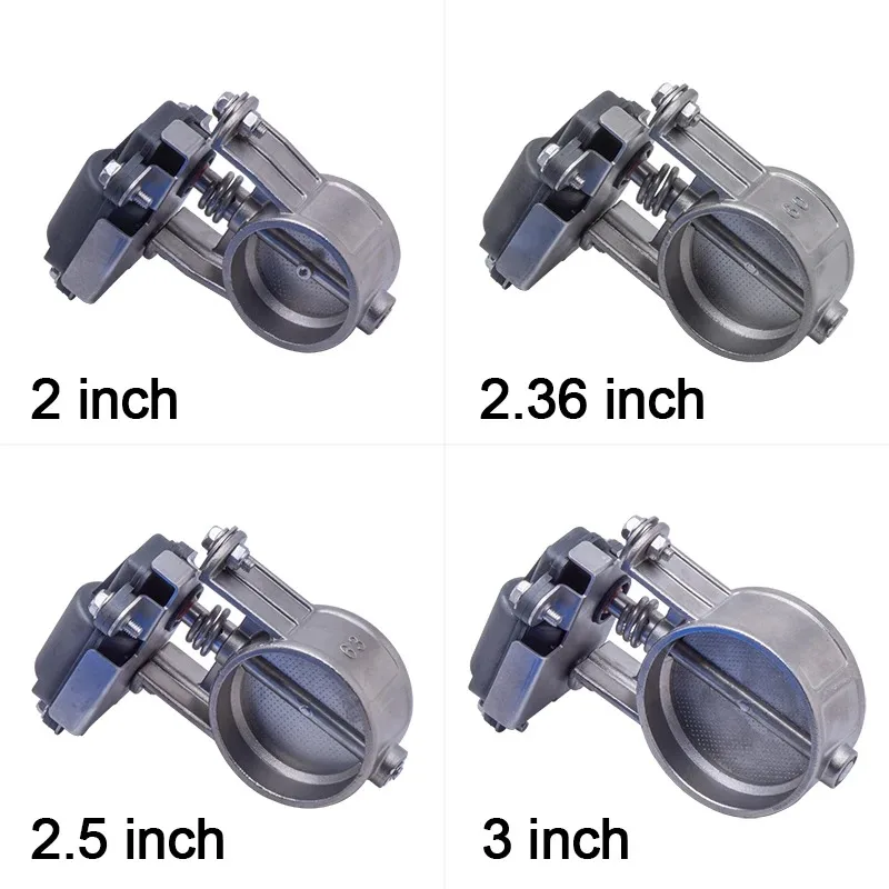 Electric Exhaust Control Cutout Valve Kit Stainless Steel for 2/2.36/2.5/3 Inch Car Exhaust Pipe