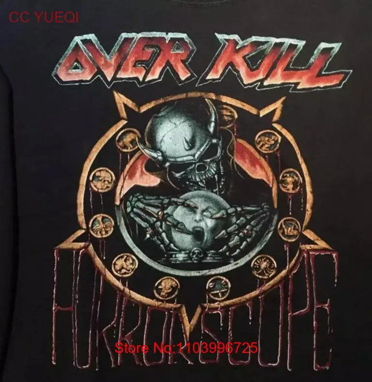 Overkill Horrorscope Short Sleeve Black Unisex All Size T-Shirt