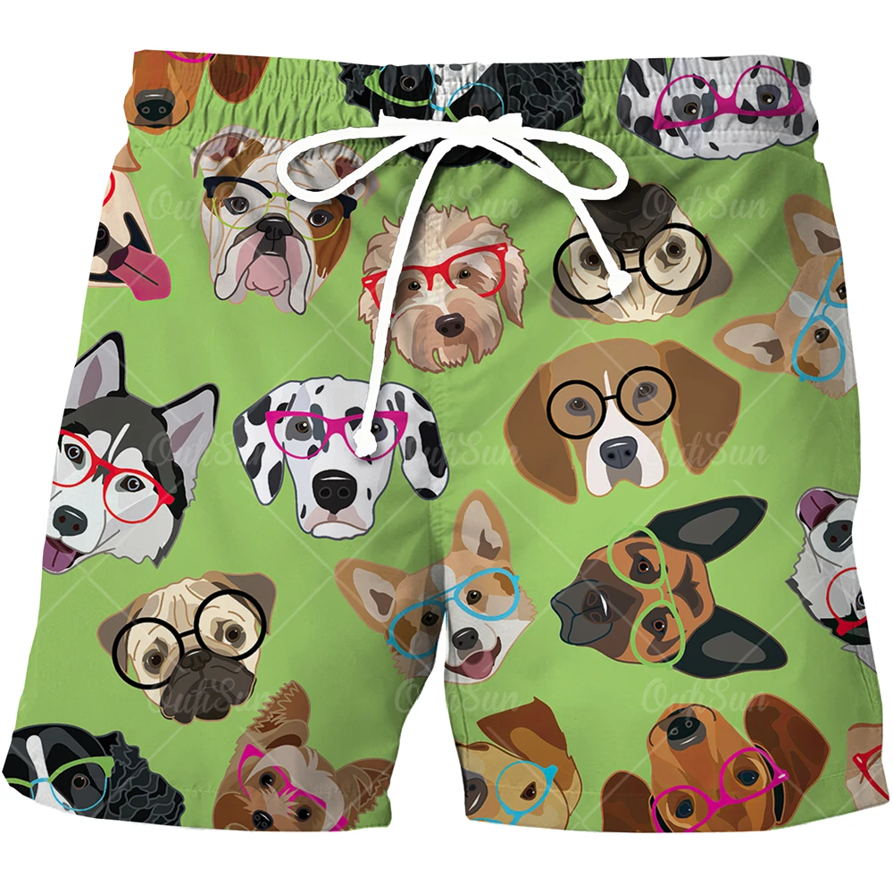 Pantalones cortos de playa para hombre, ropa de playa con estampado 3D de animales de dibujos animados, deportivos de talla grande 6XL