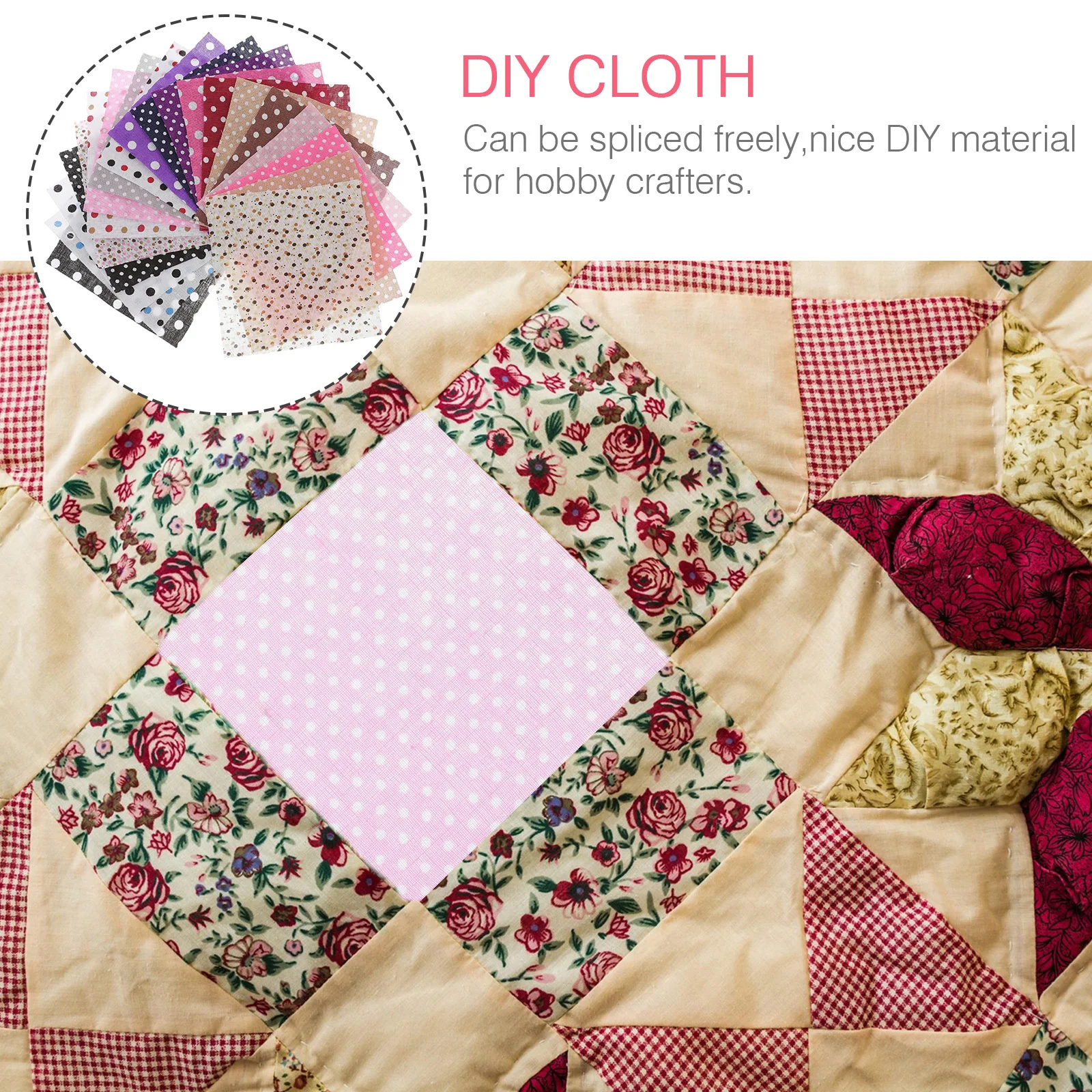 50pcs 10X10Cm Cotton Patchwork Fabric Flower Pattern Craft Cloth For Quilting Sewing Diy Projects Handmade Accessories