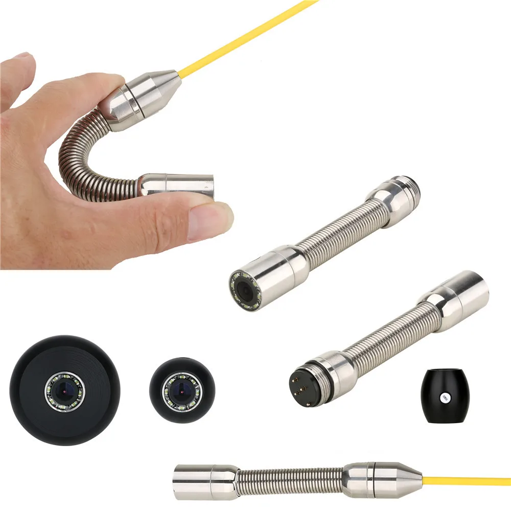 Sewer Pipeline Endoscope 4.3 Inch Monitor DVR IP68 20M Cable Night Vision 17MM 1000TVL 16GB TF Card OEM Sewer Pipe Inspection