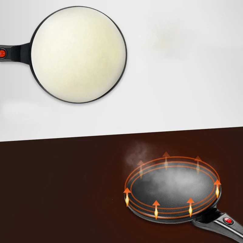 전기 크레페 제조기 케이크 제조기 기계 아침 식사 피자 베이커 팬케이크 베이킹 팬 비 스틱 팬 중국어 스프링 롤 요리 팬