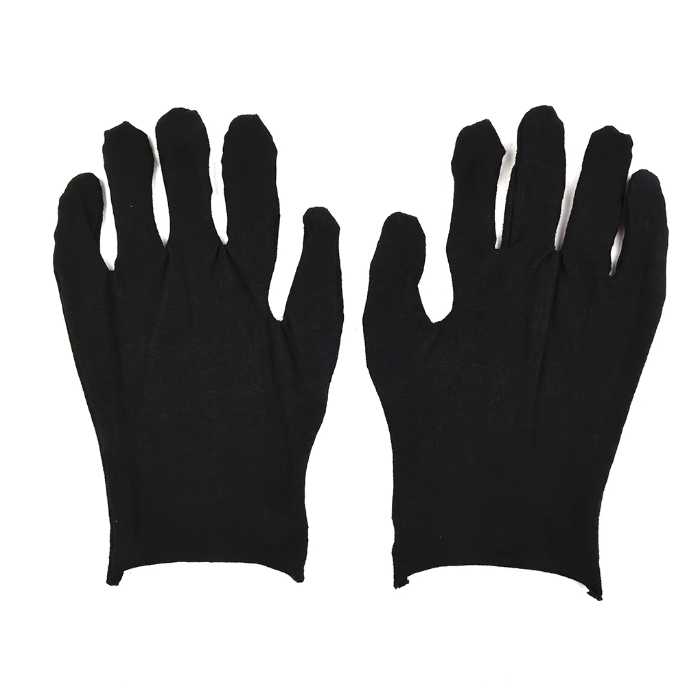 1 Uds nuevos guantes guantes de algodón bloqueo de máquina 18-21CM diseño ergonómico algodón de alta calidad al aire libre 12 pares negro