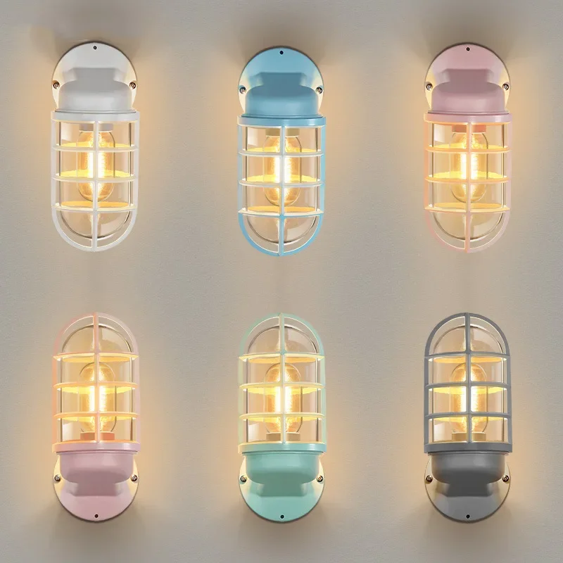 

Nordic Macaron Wall Lights Sconce for Home Living Room Loft Bedroom Decoration Bed Lamp Mirror Light Modern LED Lighting Fixture