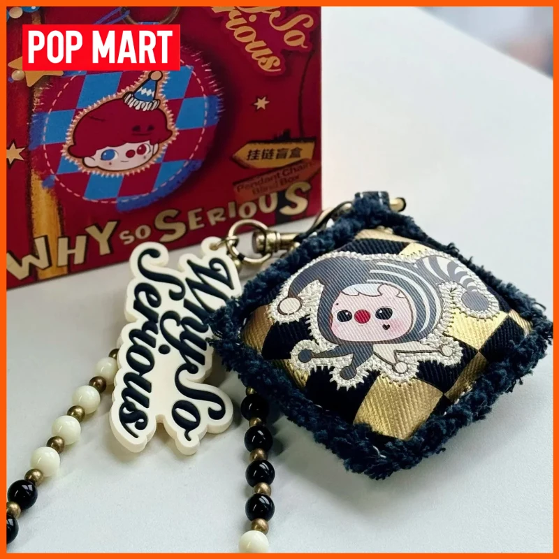 POPMART-caja ciega con cadena colgante de la serie Why So Serious, decoración de bolso, regalo de Halloween, caja misteriosa, juguetes de moda, decoración para teléfono