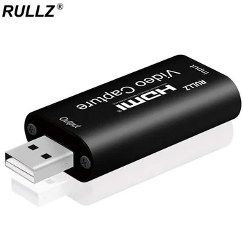 Original Rullz 4K HDMI Capture Card USB 1080P เกมจับภาพอุปกรณ์สําหรับบันทึกวิดีโอ PC โทรศัพท์ Android สตรีมมิ่ง Live Broadcast