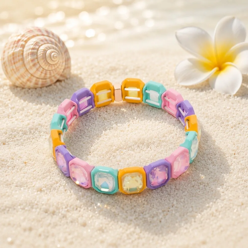 2026 12x14mm Kristallperlen Chunky Armbänder für Damen, Böhmisches Buntes Zirkonia-Armreif-Handschmuck – Detail 16