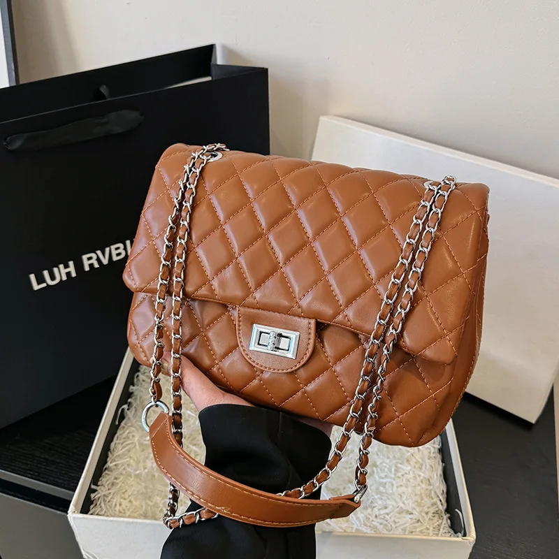 

Женская сумка через плечо в корейском стиле, роскошная стеганая сумка через плечо во французском стиле, маленькая квадратная сумка большой вместимости ​