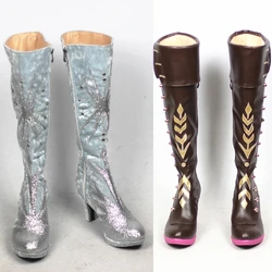 Neue Schnee königin Prinz Anna Elsa Cosplay erwachsene Mädchen Schuhe Stiefel Halloween Hochzeits schuhe Jungen 44 Größe