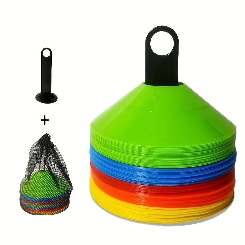 

Professional Football Training Cones Markers Discs Set Durable PE Material Non-Slip Soccer Practice Equipment for Agility Drills