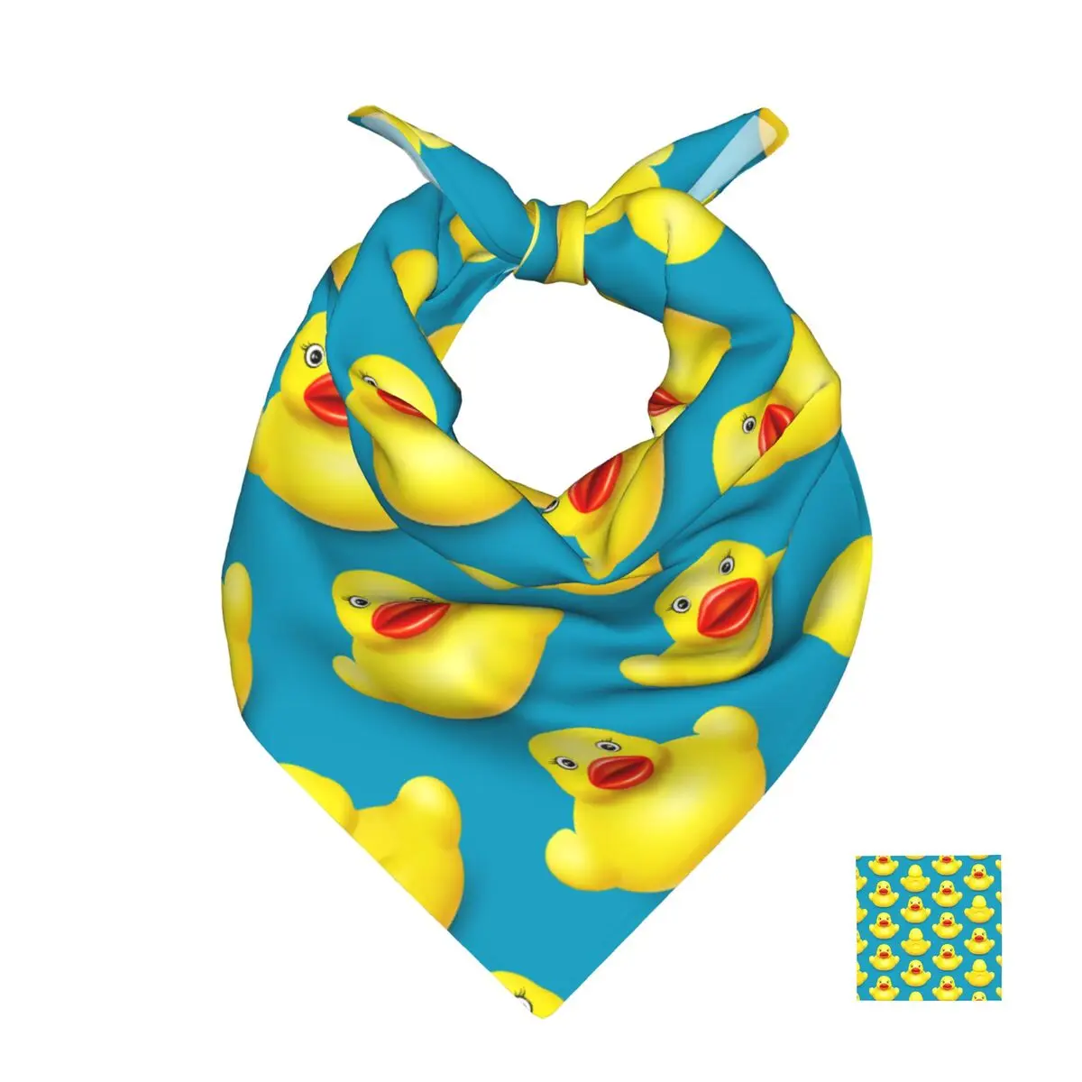 Yellow Classic Ducks Graphic Square Towel Multifunctional Neck Scarf Hair Bandana